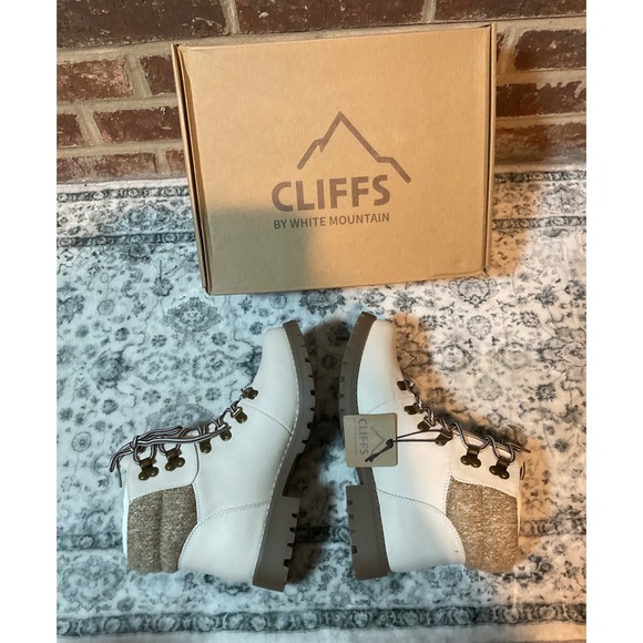Cliffs by White Mountain Womens Pathfield Wide Lace Up Fur Lined Boots Size 7.5 - Picture 5 of 9